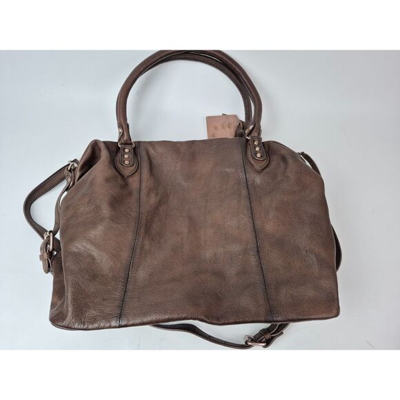 Free People We The Free Brown Leather Emerson Tote Bag - Picture 3 of 9